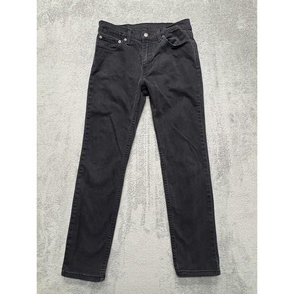 Levis 511 Jeans Mens Measured 30x28 Black Slim‎ Fit Stretch Tapered Leg - Picture 1 of 8